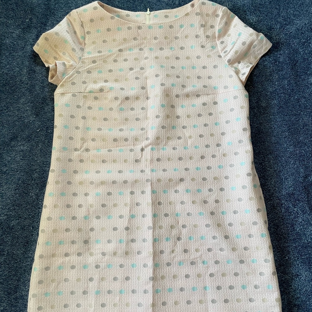 Polka Dot Light Pink Short Sleeve Dress